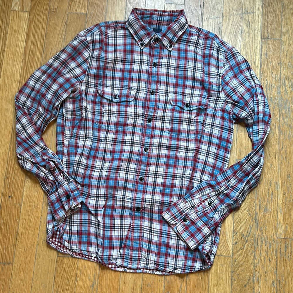 Double Layer Plaid Shirt